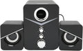 Sanpyl Computer Speaker Deep Bass High Power 2.1 Channel Desktop Speaker for Music LoversRed (Black)