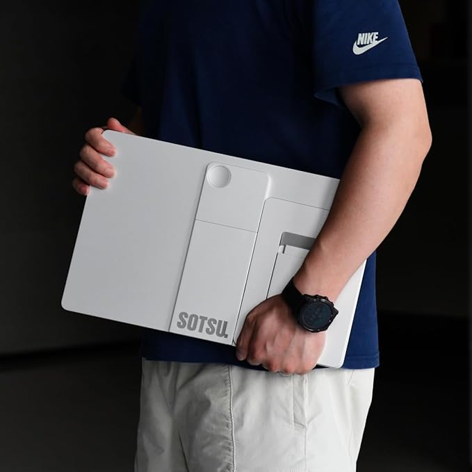 SOTSU FlipAction Elite 16 Portable Monitor | 4K | Super Compact | Pivot Rotate | 3840x2400 DCI P3 | 60Hz | 450 Nits | Full Metal CNC | Perfect Match for Mac and Windows (Silver)