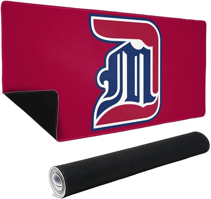 University of Detroit Mercy Titans Primary Logo Large Gaming Mouse Pad Desk Mat with Stitched Edges Non-Slip Base for Gamer Home and Office 31.5 x 15.7