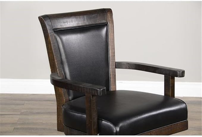 Sunny Designs Doe Valley Caster Poker Game Chair (Tobacco Leaf)