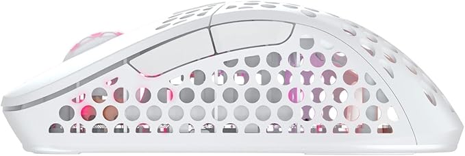 Xtrfy M4 Wireless Wireless Ultra-Light Gaming Mouse Optimised for E-Sports 2.4 GHz RF RGB Lighting Adaptable Ergonomic Right-Handed Mouse Rechargeable White