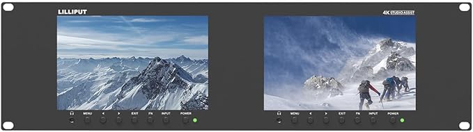 LILLIPUT RM-7029S Dual 7 inch 3RU Rackmount Monitor with 3G-SDI HDMI 2.0 Input Out Put 1920x1200 Full HD Resolution