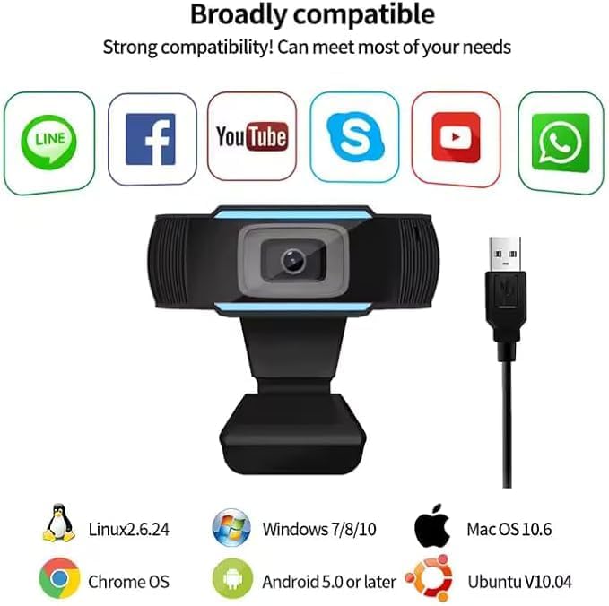 TruVoice Voicepro 10 Headset and Webcam Bundle (Includes Single Ear USB Headset and 1080P Webcam) All-in-One Combination