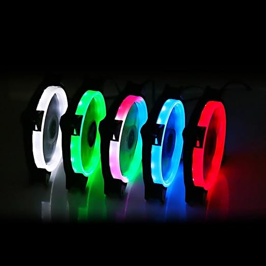 120mm Computer Cooling Fan RGB PC Radiator Case Adjustable LED Heatsink Colorful Cooler Fans for