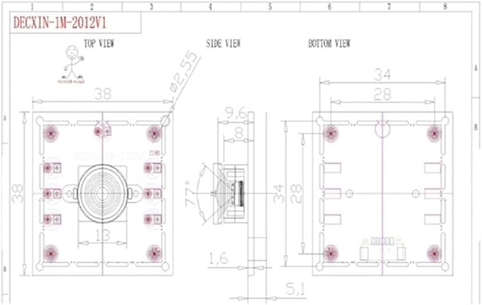 9Pcs 100 Degree Camera Module 1MP OV9732 1280x720 USB Free Driver Manual Focuswith 3 Meter Cable for WinXP/7/8/10