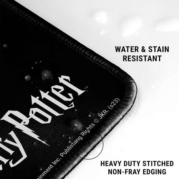 Skinit Medium Gaming Mouse Pad - Officially Licensed Harry Potter Scar and Glasses Design with Stitched Edges Waterproof Non-Slip Rubber Base Desk Mat for Keyboard &amp Mouse 17.7 x 15.75 inche