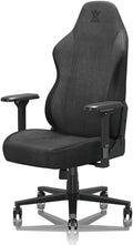 PC Gaming Chair Ergonomic Office Chair Desk Chair with Lumbar Support Flip Up Arms Headrest PU Leather Executive High Back Computer Chair for Adults Women Men (Fabric Black)