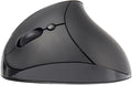 CHUYI Left-Handed Mouse Ergonomic Vertical Rechargeable Wireless Mouse 6 Buttons Optical and Portable Wireless Office Mice with USB Receiver for PC Computer Laptop (Black)