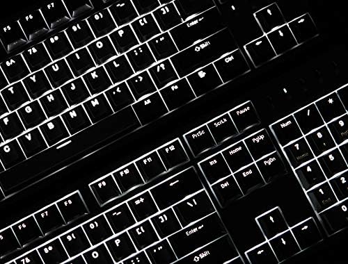 DURGOD K310 Corona White Backlit Full Size Mechanical Keyboard | 104 Keys Full Size | USB C Wired | Doubleshot PBT Keycaps | Programmable Keys | NKRO | Windows &amp Mac (Corona Cherry MX Brown Switc