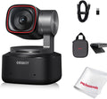 OBSBOT Tiny 2 AI-Powered PTZ 4K Webcam 1/1.5 CMOS 4X Faster Focusing USB 3.0 10x Faster Data Transmission Voice Control W Cleaning Cloth