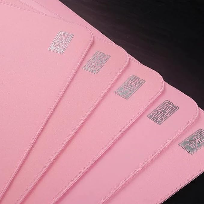 ESPTIGER Mouse Pads Shan Hai Series Chuan Yun (480 x 400 x 4mm) Standard Size SlimFlex Base Delicate Dense Plain Weave Fabric Large Cloth Gaming Mousepad – Pink