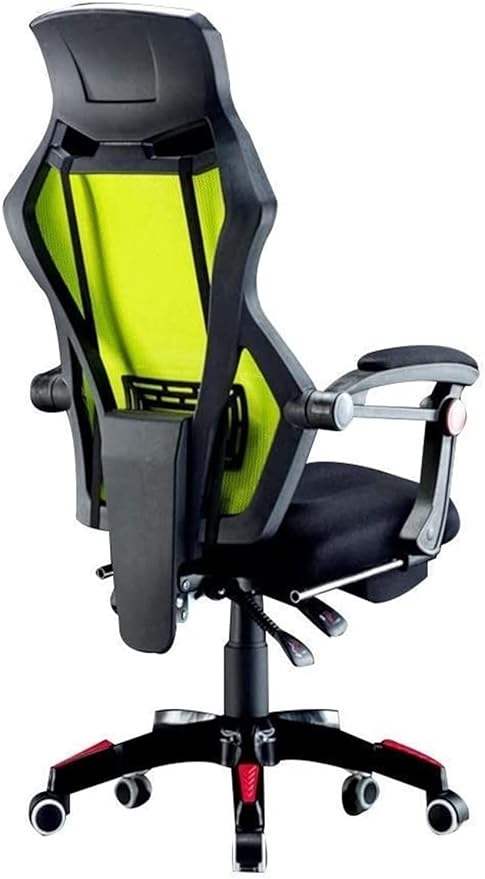 Office Chair E-Sports Chair Swivel Chair Video Game Chair Ergonomic Office Chair with Footrest Reclining Racing Style Chair Chair (Color : Green) Needed