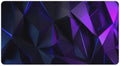 Geometric Neon Blue Purple Gaming Mouse Pad Non-Slip Rubber Base XXL Mousepad with Stitched EdgesWaterproof Washable Mouse Mat for Desk Home Office Gaming 29.5x16