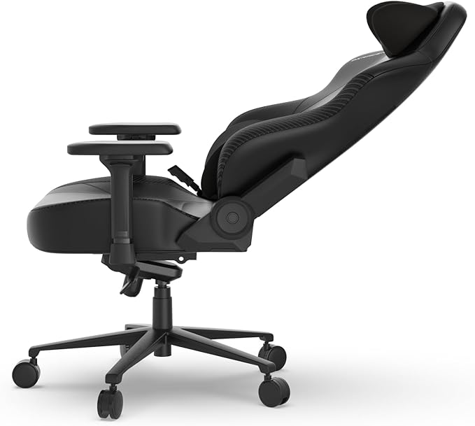DXRacer Craft XL Video Gaming Chair for Adults Ergonomic Office Reclining Computer Chair with Magnetic Head Pillow and Lumbar Support Racing Style (EPU Leatherette EPU Leatherette Black)