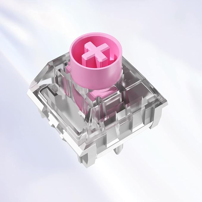 KAILH Box Silent Pink 3-pin 35gf Linear Mechanical Keyboard Switch with Dustproof and IP56 WaterproofCompatible with MX Mechanical Keyboard with 5-pin hot swappable (30pcs Pink Lianer)
