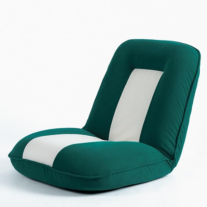 Floor Chairs for Adults Floor Gaming Chair with Back Support 5 Adjustable Position Sponge Padding Floor Seating Lounge for Reading Watching Tv Meditation(/Green)