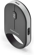 Mini Wireless Mouse Portable Silent Optical Mouse Slim Lightweight Design with USB Receiver Compatible with Laptop/Tablet/Desktop (Black)