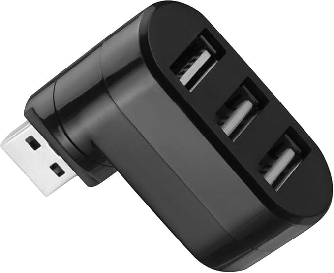 Mini 3 Port USB 2.0 Rotate Splitter Adapter Hub for PC Laptop Notebook Expansion (3 Port USB 2.0)
