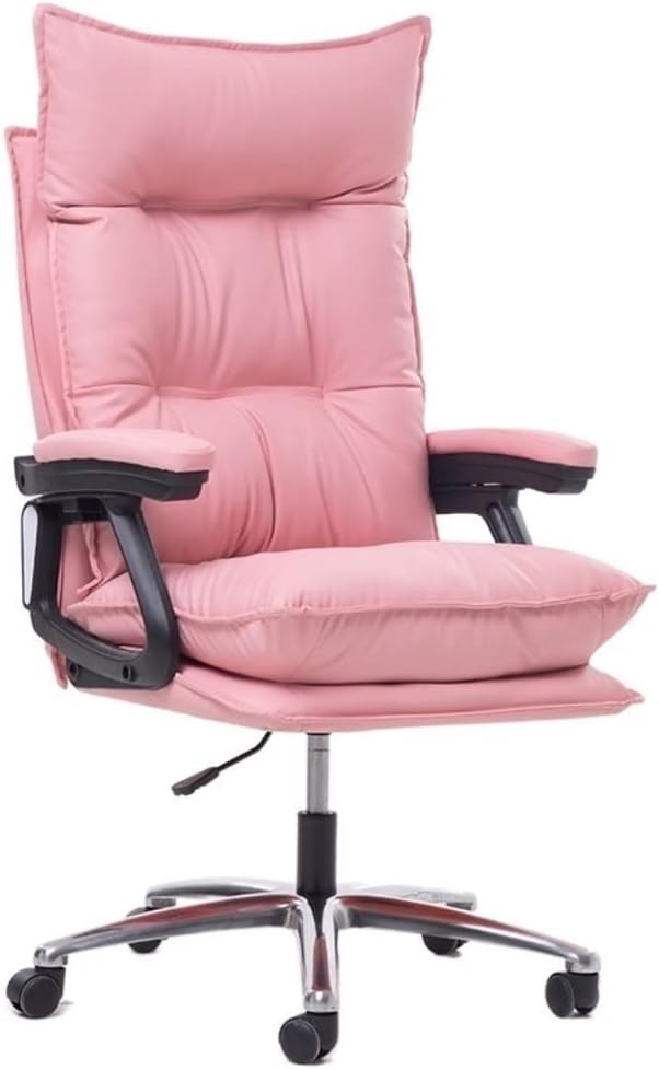 Office Chair Desk Chair Computer Chair Home Desk Chair Study Reclining Massage Office Swivel Chair Comfortable Game Gaming Lunch Break Seat Gaming Chair (Pink)