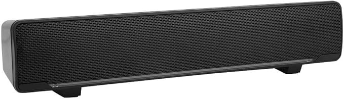 Bewinner USB Wired Soundbar 3.5mm Stereo Soundbar Music Player Bass Surround Sound Box for Desktop Laptop TV Smartphone Tablet PC MP3 MP4 Portable Subwoofer Home Audio Speakers(Black)