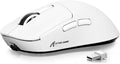 ATTACK SHARK X3 Wireless Gaming Mouse 49g Ergonomic Computer Mouse Triple Modes PAW3395 26K DPI Optical Sensor 200h Battery Life Programmable Buttons Gaming Accessories for PC/Laptop/Mac (White)
