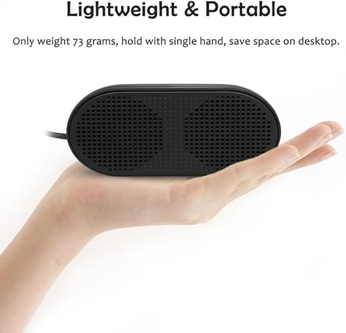 JSEIAJB Computer Speaker Speaker Plug &amp Play Portable USB-Powered Speaker Horn 3W Output for PC Laptops
