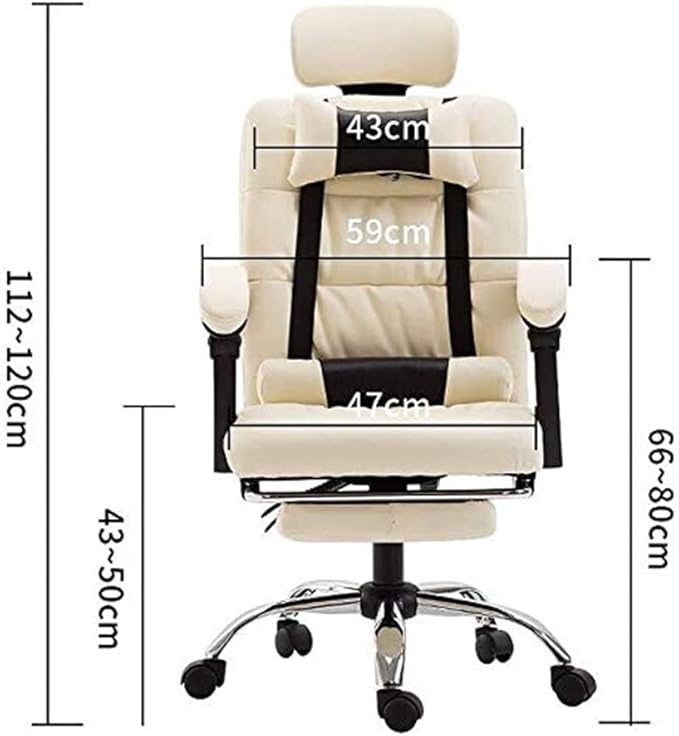 HOTRA Gaming Chair with Footrest and Massage Ergonomic Computer Game Chair High Back Computer Gamer Chair Video Gaming Chairs PC Office Chair (Color : Brown)