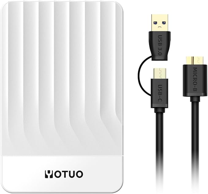 Portable External Hard Drive Storage Expansion Mobile HDD USB 3.0 for PC Mac Desktop Laptop PS4 PS5 Xbox One X/S Xbox 360 Xbox Series X/S Office &amp Game (White 750GB)