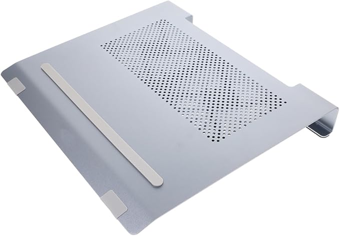 Aluminum Alloy Laptop Cooler Stand with Dual Fans for Notebooks to 17.3 Inch Quiet Cooling Pad with Elevated Ergonomic Design Gray Compatible with Gaming and Office Laptops