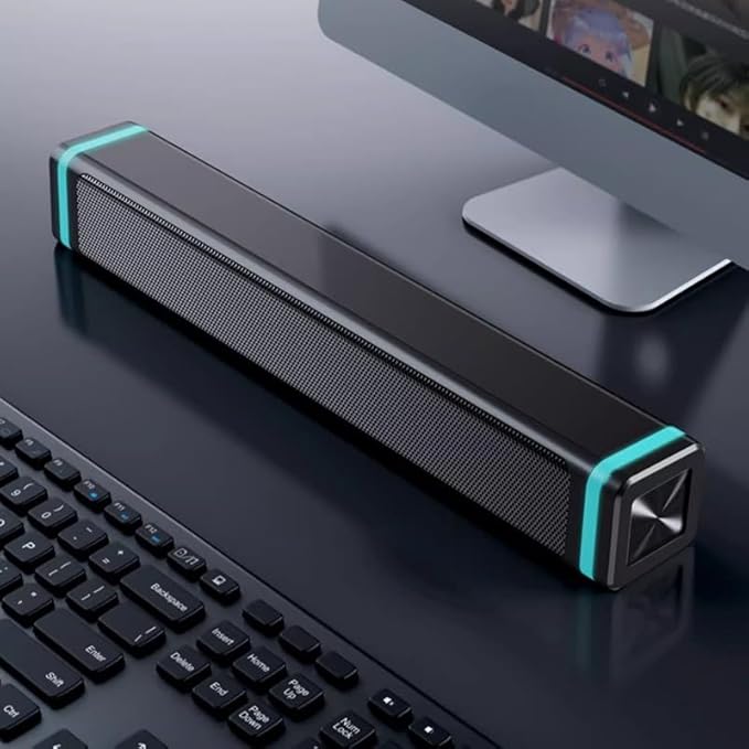 Computer Speaker Desktop Home Laptop Wired Speaker Long Speaker Light Speaker