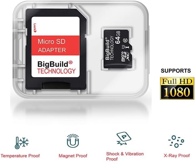 64GB Ultra Fast 80MB/s microSDXC Memory Card for Blackview A50/A55/A55 Pro A70/A70 Pro A80s/A80 Plus A90/A95 A100 Mobile