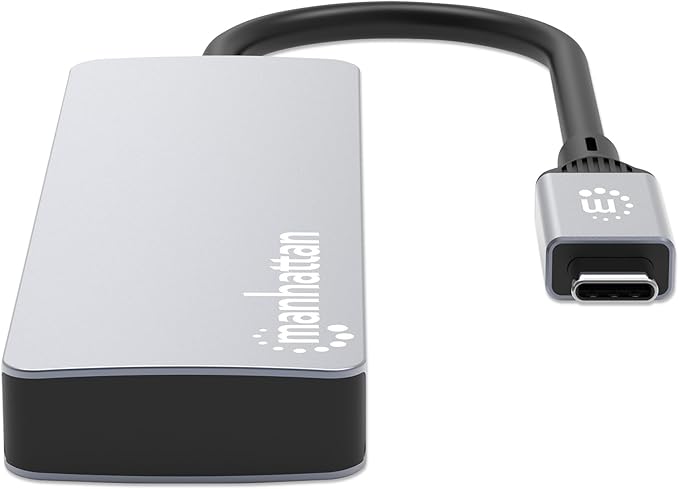 Manhattan 4-Port 10G USB-C Hub: SuperSpeed+ Connectivity for Laptops and More Compact and Travel-Ready Design - 181143