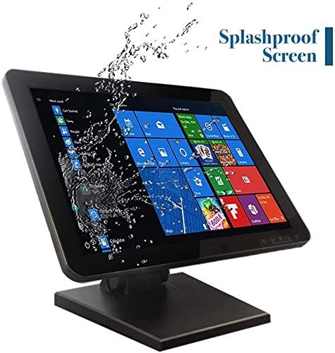 ANGEL POS 15-Inch 4:3 Capacitive LED Backlit Multi-Touch Monitor True Flat Seamless Design Touchscreen with Metal POS Stand for Office POS Retail Restaurant Bar Gym Warehouse