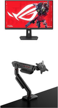 Bundle of ASUS ROG Strix 32” 4K HDR Gaming Monitor (XG32UCG) Dual Mode (4K 160Hz/FHD 320Hz) 0.3ms USB-C G-SYNC Compatible + ASUS ROG Ergo Monitor Arm (AAS01) - Monitor Mount with Cable Management