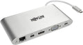 Tripp Lite USB-C Docking Station for Dual Monitors 4K @ 30 Hz HDMI Mini DisplayPort mDP VGA Gigabit Ethernet Memory Card 3.5mm Audio 100W USB-C PD Charging 3-Year Warranty (U442-DOCK1)