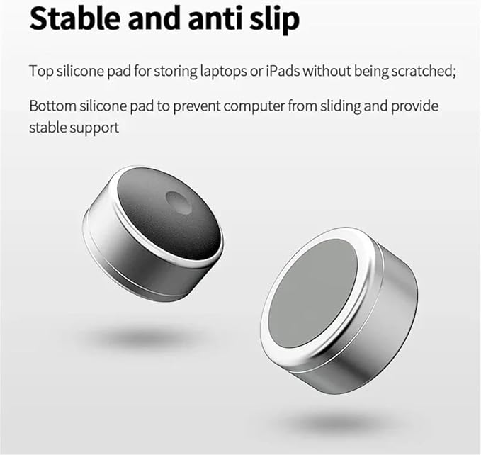 Laptop Stand Aluminum Portable Laptop Cooler Ball Stand Adjustable Invisible Laptop Cooling Foot Pad Desk Accessories