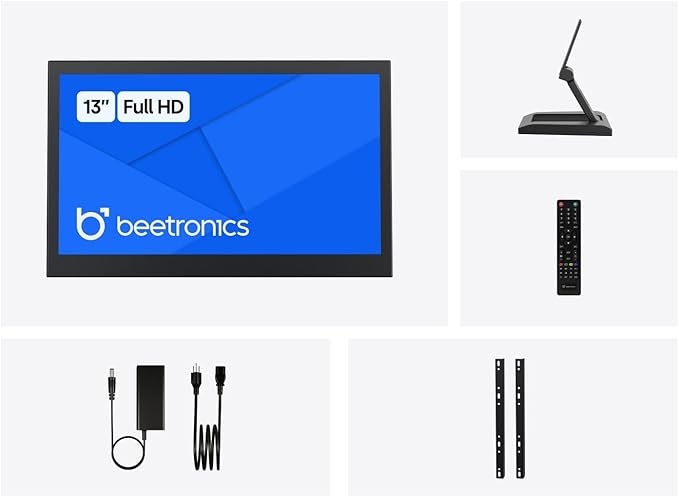 Beetronics 13-Inch Full HD IPS Monitor - Professional Industrial-Grade Display | HDMI VGA BNC RCA Inputs | Durable Metal Housing Matte Screen 24/7 Continuous Operation Wide Viewing Angle 13HD7M