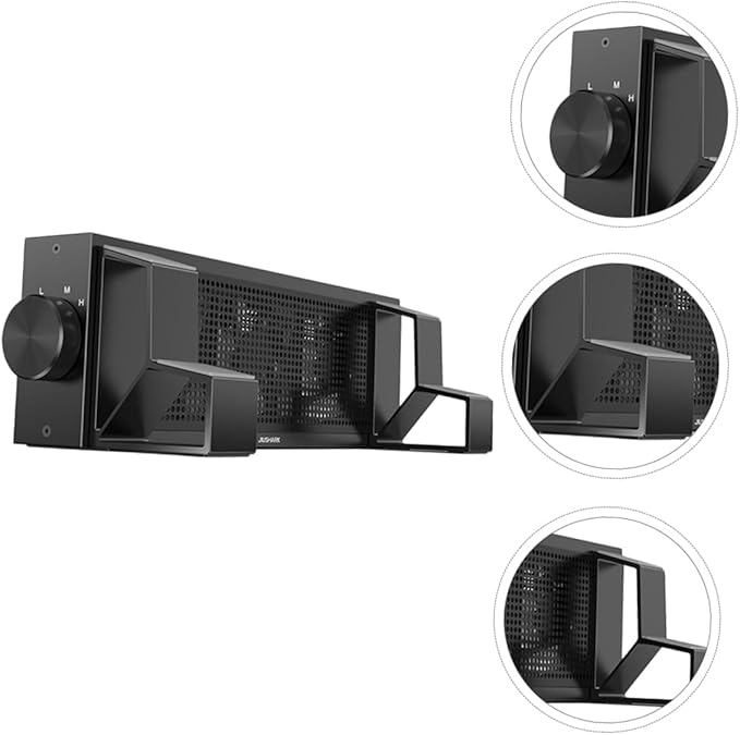 HOMSFOU Adjustable RGB Laptop Cooling Pad 3 Speed Settings Heat Dissipation Stand for Gaming and Work Compatible Laptops Ergonomic Design