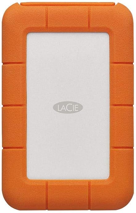 LaCie 2TB Rugged Thunderbolt USB-C External Hard Drive Orange