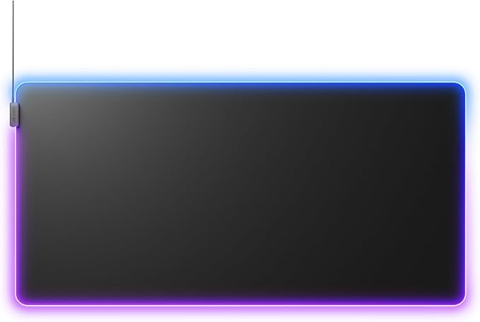 GLORIOUS Gaming Mouse Pad GMP 2 GLED - XL - 2-Zone RGB Lighting InfiniGlow RGB Stitchless Edge Premium Cloth Surface Grippy Rubber Base Optimised for Gaming - 18 x 14 x 0.1 - Large Desk Mat