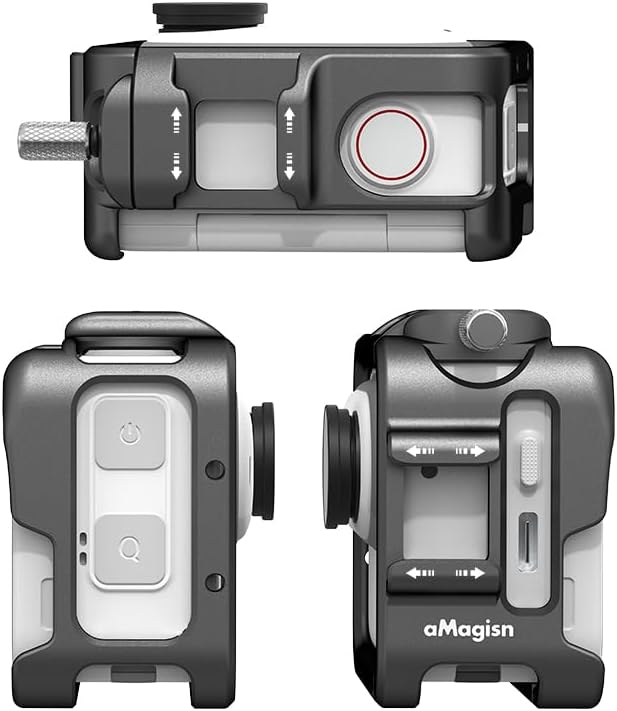 Coyktonty Metal Cage/Metal Protective Frame for Insta360 GO 3/GO 3SAttachable microphone fill-in light