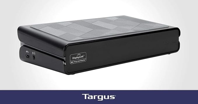Targus Universal USB 3.0 Dual Video DV4K Laptop Docking Station with Charging Power &amp 5 USB 3.0 Ports for PC Mac &amp Android (DOCK177USZ)