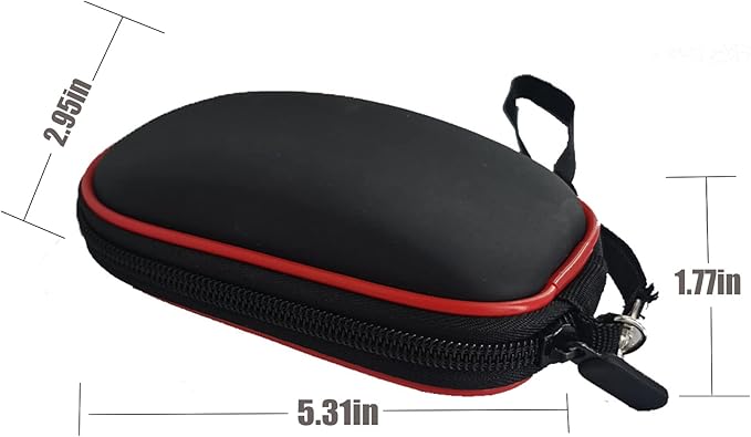 elec Space Wireless Mouse for Laptop &amp Kids Cute Ladybug Shape Ergonomic Mouse with Case Cordless for Laptop PC Mac &amp Notebook (Red)