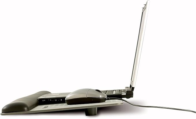 3M Antimicrobial Gel Mouse Pad/Keyboard Wrist Rest Platform 25.5 x 10.6 Black/Silver