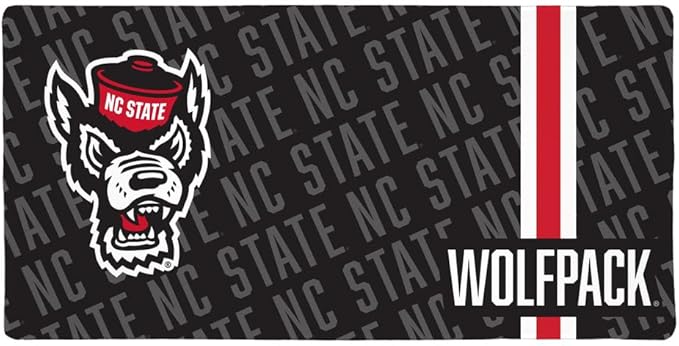 North Carolina State University Wolfpack Mascot Large Gaming Mouse Pad Desk Mat with Stitched Edges Non-Slip Base for Gamer Home and Office 31.5 x 15.7