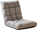 ELEFOCUS Folding Floor Gaming Chair with Back Support for Adults 6-Position Backrest Adjustment Recliner Chair for Living Room(/Gray)
