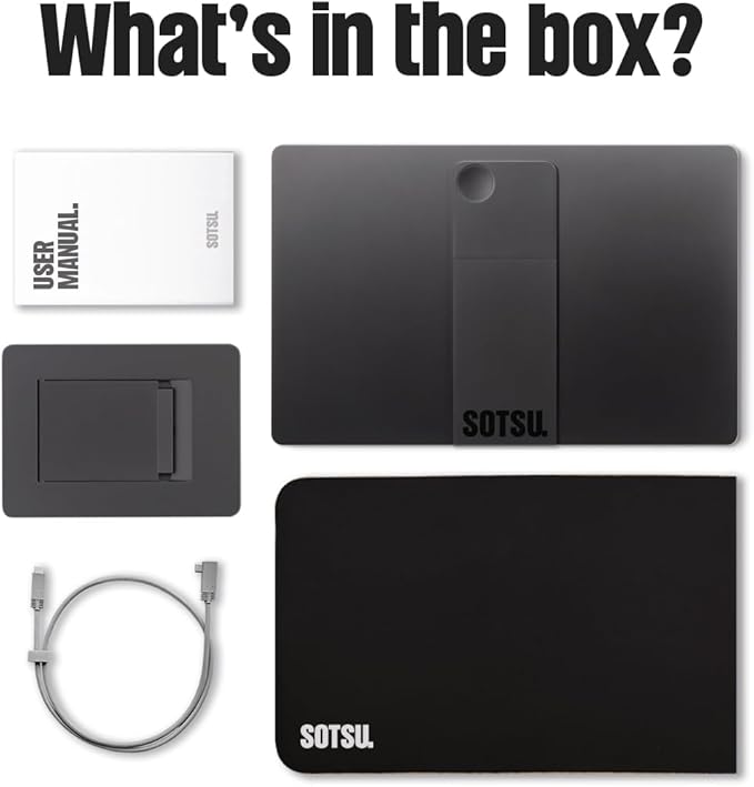 SOTSU FlipAction Elite 16 Portable Monitor | 4K |Super Compact | Pivot Rotate | 3840x2400 DCI P3 | 60Hz | 450 Nits | Full Metal CNC | Perfect Match for Mac and Windows (Space Black)