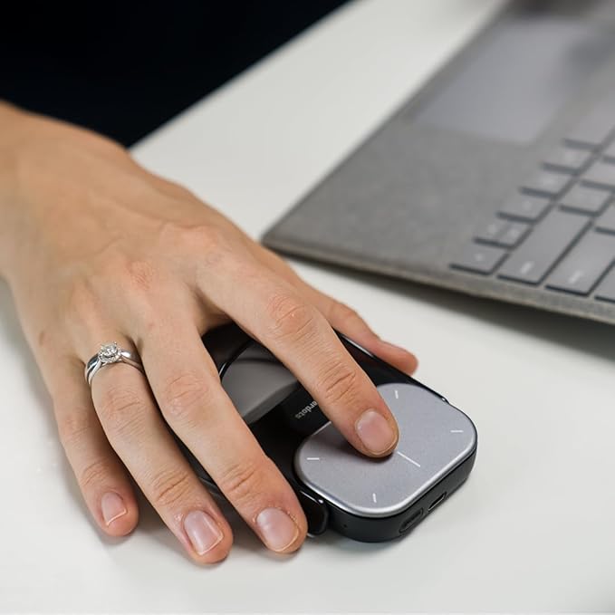 Cheerdots2 Bluetooth Detachable Air Mouse Touchpad Mouse with Voice Recording Presentation Clicker Wireless Presenter Presentation Remote with Laser Pointer for Mac Windows (Recording Silver)