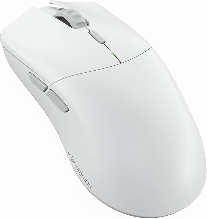 Glorious Gaming Model O 2 PRO 4K/8K White Wireless Gaming Mouse - 2.4GHz Wireless 1ms delay 4K/8K Polling 100M clicks 59g Ultralight Long Battery Life 26K DPI BAMF 2.0 Sensor 6 Buttons