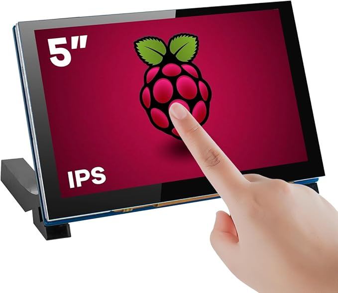 5 Inch Touchscreen IPS MIPI DSI Display Compatible with Raspberry Pi 5/4/3 800x480 Pixel Capacitive Screen Driver-Free Interface